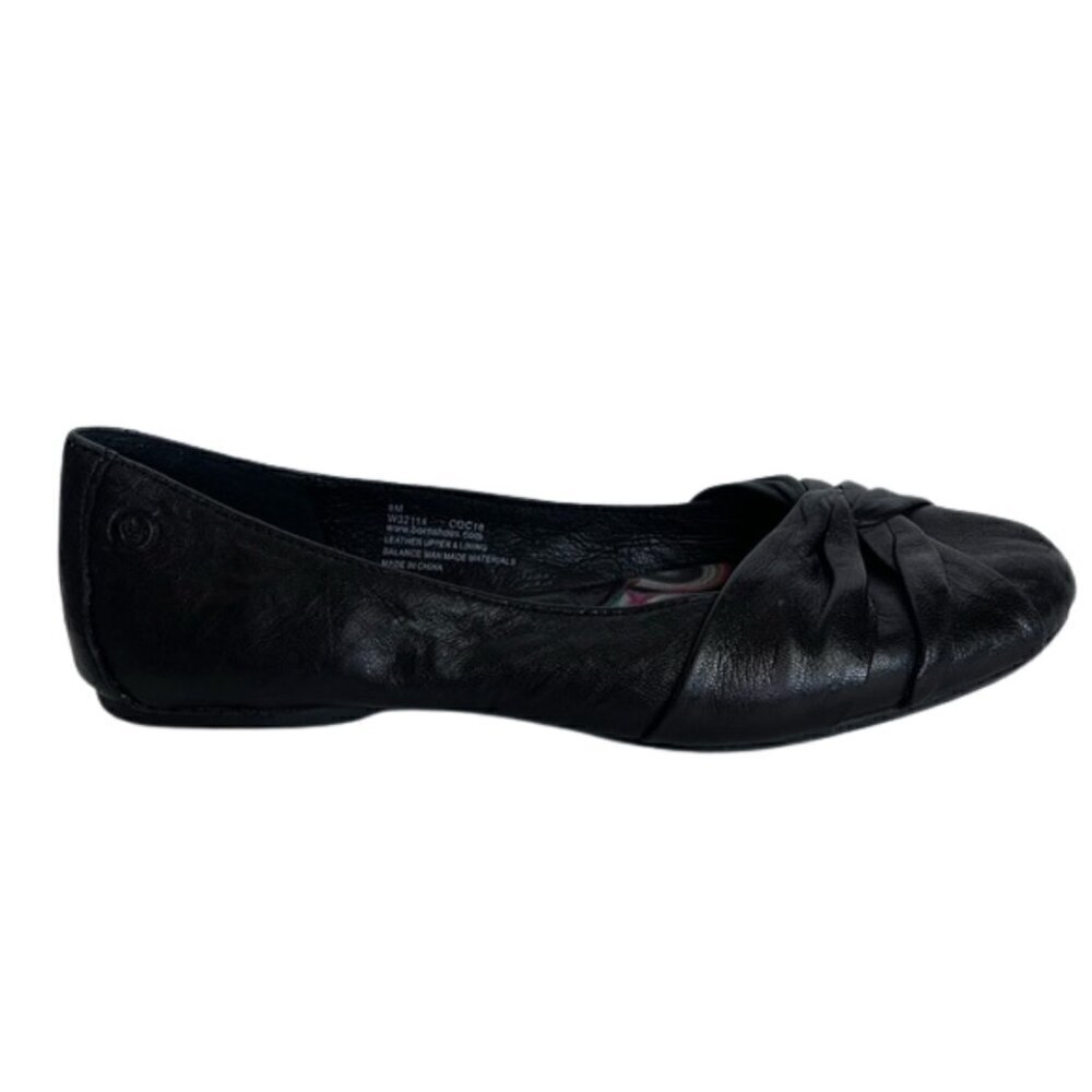 Born Women's Black Leather Flats Size 8 - Picture 2 of 11